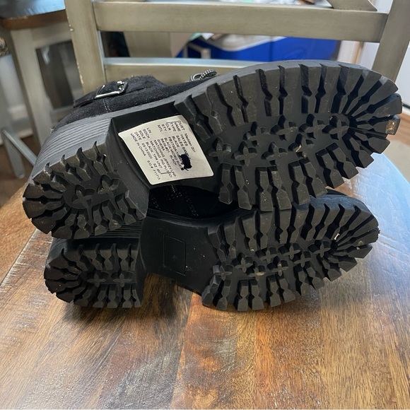 MADDEN GIRL Hayess Black Faux Fur Hiker Booties Size 6M - Picture 11 of 15